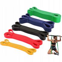 5 guminių pasipriešinimo juostų rinkinys pull-up treniruotėms