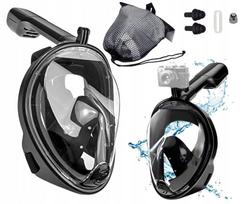 Pilno veido nardymo kaukė juoda AntiFog DryTop L/XL