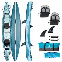 Pripučiama dvivietė baidarė SPINERA Molveno 430 teal/white/grey
