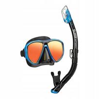 Kaukės ir snorkelio rinkinys TUSA Powerview UC-2425MQB su veidrodiniu stiklu mėlynas