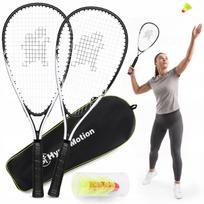 Greitojo badmintono rinkinys Hypermotion: 2 raketės, 5 Speed Dart, dėklas