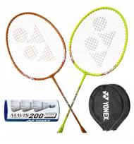 Badmintono rinkinys 2 raketės Yonex GR-360 + 3 plunksninukai Yonex