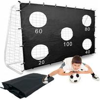 Metaliniai futbolo vartai su taiklumo tinkleliu Mesh 240x150 juodi
