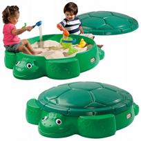 Vaikų smėlio dėžė Turtle su dangčiu, 2 vietos