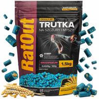 Graužikų nuodai Ratout Brodifacoum granulės 1,5 kg