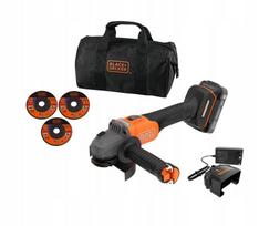 Kampinis šlifuoklis Black+Decker POWERCONNECT 18V BCG6L8D1S-QW