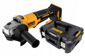 Akumuliatorinis kampinis šlifuoklis DeWALT DCG408NT 18V be akumuliatoriaus dėkle