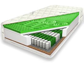 Čiužinys 160x200 su profiliuotomis kišeninėmis spyruoklėmis ir kokosu