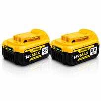 Atsarginės Li-ion baterijos 18V 8Ah su LED DeWALT DCB182 DCB206