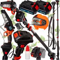 Belaidis šakų pjūklas BOOM, brushless, su prailginimu, 2xAKU, 21V