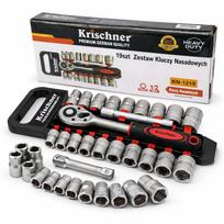 Galvučių rinkinys 1/2 19 vnt. 8–24 mm su terkšle