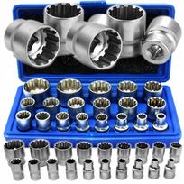 Galvučių rinkinys Spline 1/2'' CrV 8-32 mm