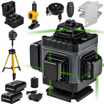 Lazerinis nivelyras 4D 360° 16 linijų žalias su trikoju