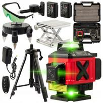 Lazerinis nivelyras 16 linijų 4D 360 žalias su stovu