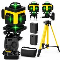 Kryžminis lazerinis nivelyras 4D 16 linijų 360° su stovu