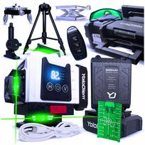 Kryžminis lazerinis nivelyras 360 Green LEVEL 4D 16 linijų rinkinys