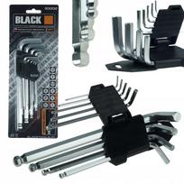Sferinių šešiakampių raktų rinkinys 9 vnt. 1,5–10 CRV black