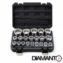 Galvučių rinkinys 21 vnt. 8–36 mm 12-kampės CRV galvutės