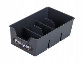 Plastikinis stalčiaus organizatorius Bentom S 22x13,5 cm tamsiai pilkas