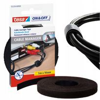 Kabelių tvarkymo juosta Tesa Velcro, 5 m, juoda