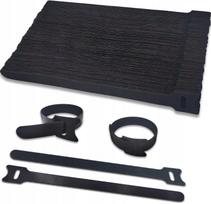 Kabelių tvirtinimo juostelės VELCRO, 200x12 mm, juodos, daugkartinio naudojimo, 100 vnt.