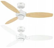 Lubų ventiliatorius Jet II, baltas/klevas, 105 cm, dvi sukimosi kryptys