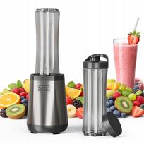 Blenderis Black&Decker, 2x600 ml, 500W, stiklinis, smulkintuvams ir kokteiliams