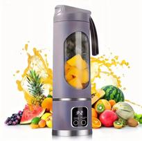 Belaidis puodelio formos trintuvas 450 ml, USB-C, violetinis