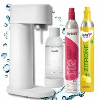 Vandens prisotinimo aparatas MySoda Woody su 2 SodaTaste 1 l baltais buteliais