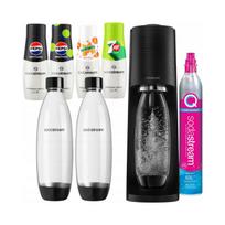 Sodastream Terra sodų prisotintuvo rinkinys, 2 buteliai, Pepsi Max, 7UP Free, Mirinda, be CO2