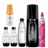 Sodos gaminimo aparatas SodaStream Terra juodas, 3 buteliai, Mirinda, CO2 dujų kasetė