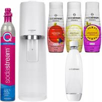Vandens prisotintuvas SodaStream Terra baltas butelis ir 3 be cukraus sirupai