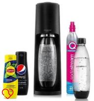 Gazuotuvas SodaStream Terra Black 2 l su CO2 kapsule, 2x 1L buteliais, sirupais