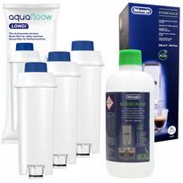 Kavos aparato filtras Delonghi AquaFloow 3x ir Delonghi nukalkinimo priemonė