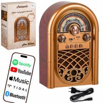 Retro radijas Retropolis New Orleans 1200mAh USB microSD Bluetooth Powerbank