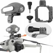 Kameros laikiklis 1/4" DJI Mini 4 Pro su LED žibintuvėliu ir baterija