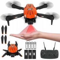 Dronas E88 su nuotoliniu valdymu, 3 baterijos, WiFi kamera, 500 m, 45 min, 40 km/h