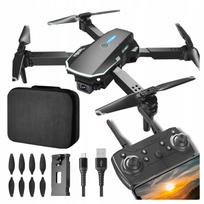 Sulankstomas dronas su kamera E88 Pro WiFi HD, su pultu, LED, dėklas