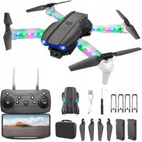 Dronas E99 Light Edition su LED, 2 įkraunamos baterijos, kamera, 8–10 min skrydžio laikas