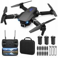 4K dronas su dviem kameromis, 3 baterijomis, sulankstomas, 100 m nuotolis, gestų valdymas, 3D apsivertimas, LED