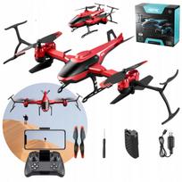 Nuotoliniu būdu valdomas raudonas dronas su HD 1080p kamera