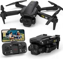 Dronas su mini kamera, 360° apsisukimu, dviem FPV kameromis, sulankstomas, su dviem baterijomis
