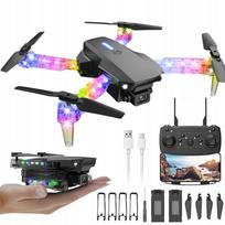 Sulankstomas dronas su LED kamera ir naktiniu režimu, vaikams, su dovanų maišeliu