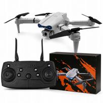 Dronas E88 PRO WiFi, pilkas, 2 kameros, 3 baterijos, lagaminas