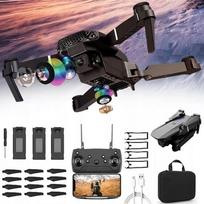 4K WiFi dronas su dviem kameromis, automatiniu nusileidimu ir 12 atsarginių sraigtų