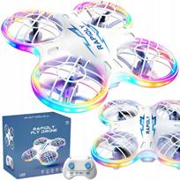 Mini dronas vaikams su spalvotais LED, 2 greičiai, nuo 6 metų