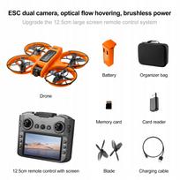 Dronas S156 bešepetėlis su kliūčių vengimu, valdymu ekrane ir HD kamera