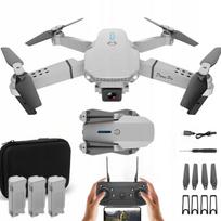 Mokomasis dronas E88 Pro su dviem WiFi kameromis, 3 baterijomis ir dėklu