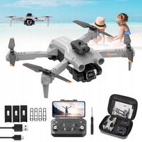 Dronas 4K kamera, dvi lęšiai, trys baterijos