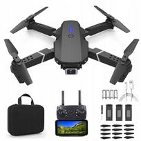 Mini dronas su HD kamera, 100 m nuotolinio valdymo, skrydžio laikas 15 min, 3x AKU, WiFi